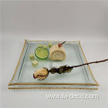 Wavy Edge Gold Rimmed Glass Charger Plates